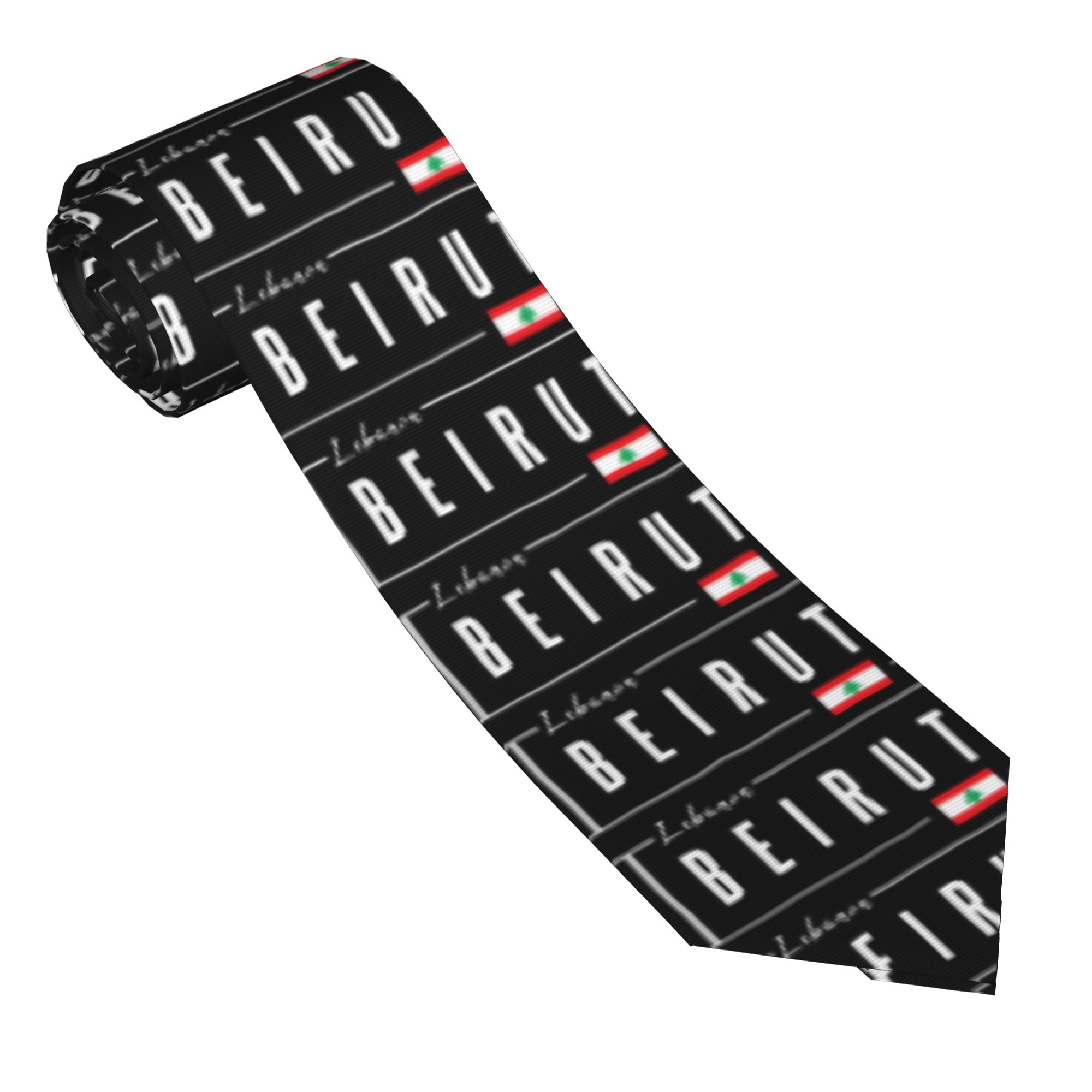 Beirut Lebanon Flag Tie  Cospl - Men Accessories Lebanon ulasan dan harga