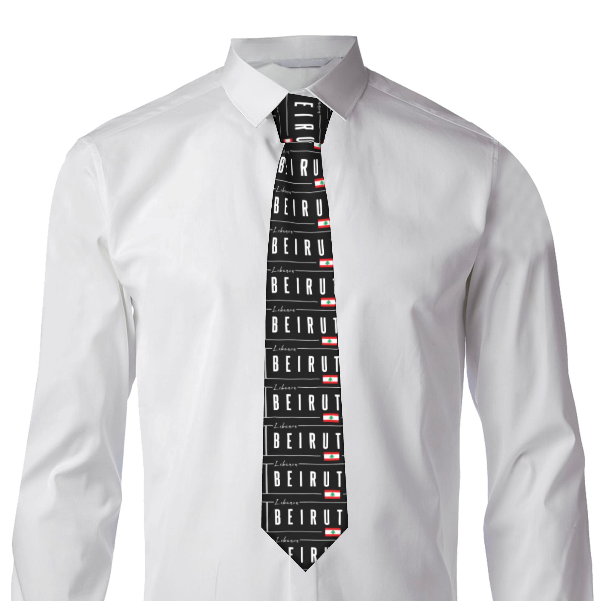 Beirut Lebanon Flag Tie  Cospl - Men Accessories Lebanon ulasan dan harga