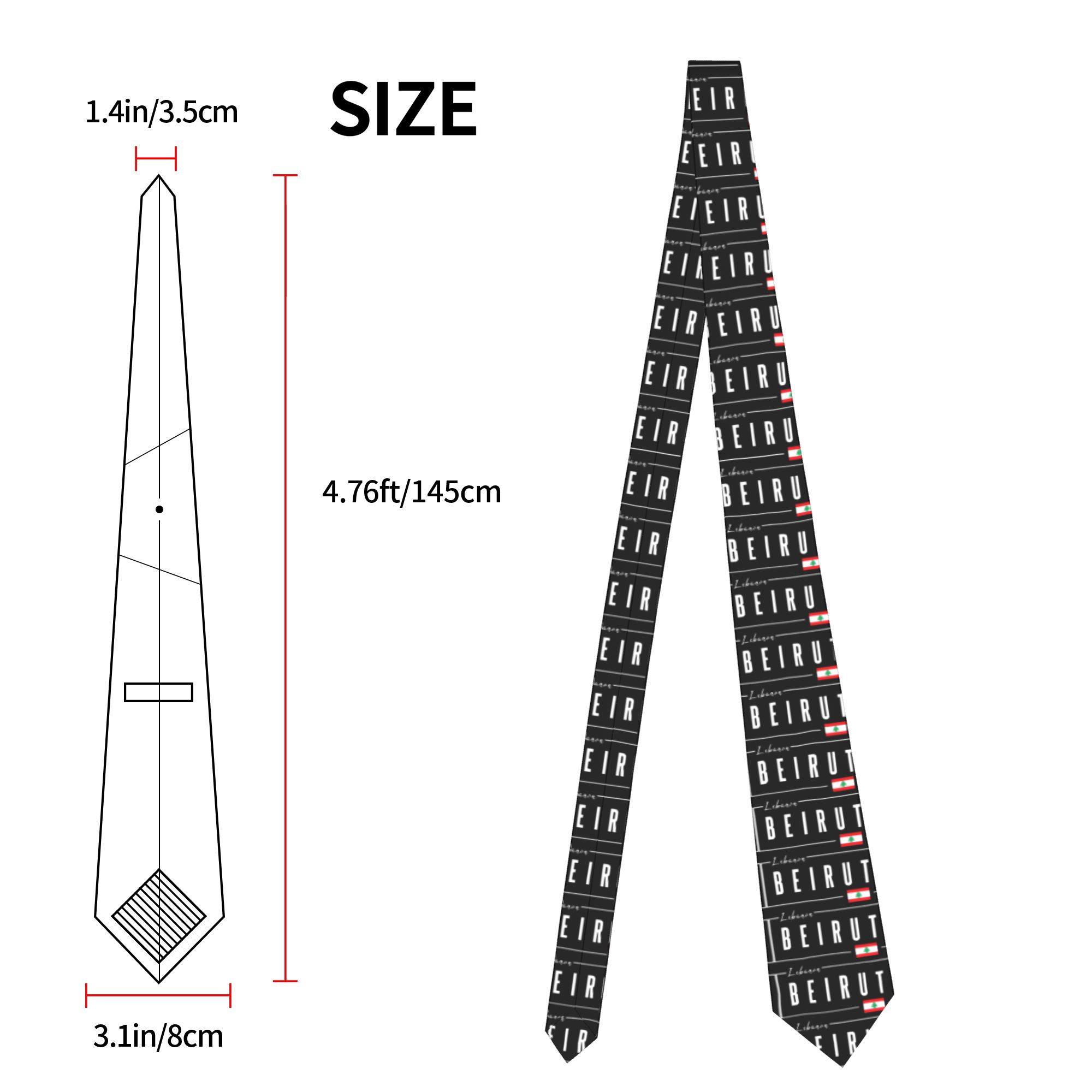 Beirut Lebanon Flag Tie  Cospl - Men Accessories Lebanon ulasan dan harga