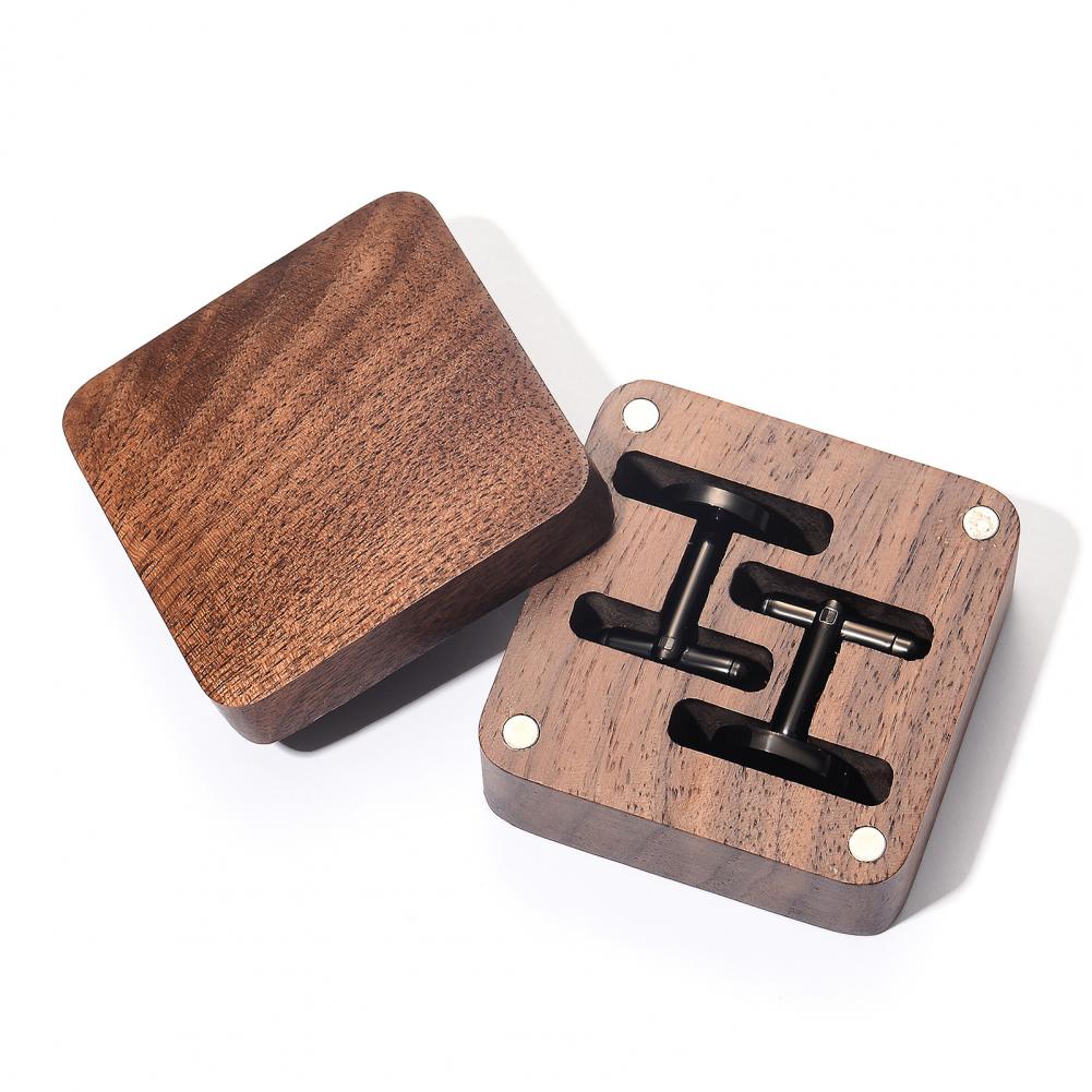 Walnut Cufflink Box Solid Wood - Cufflink Box Set ulasan dan harga