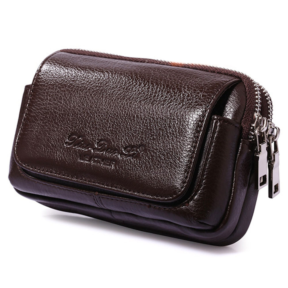 Men Genuine Leather Waist Fann - Men Accessories Bag ulasan dan harga
