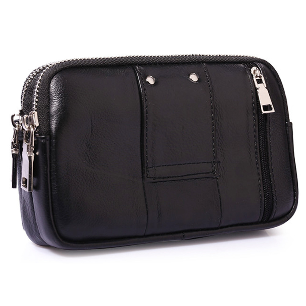 Men Genuine Leather Waist Fann - Men Accessories Bag ulasan dan harga
