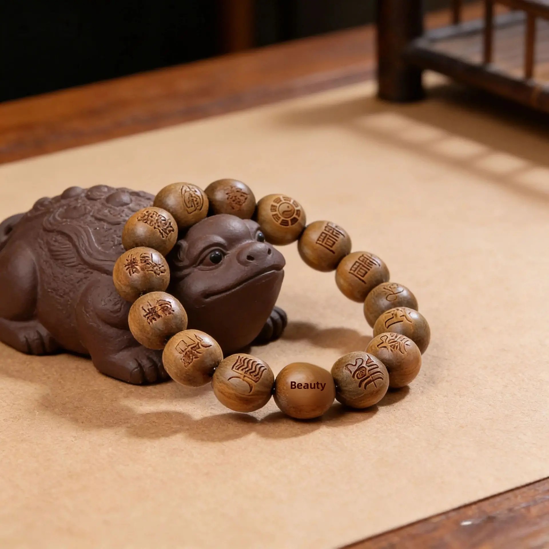 Lucky Luxury Green Sandalwood  - Bracelet Beaded Men ulasan dan harga