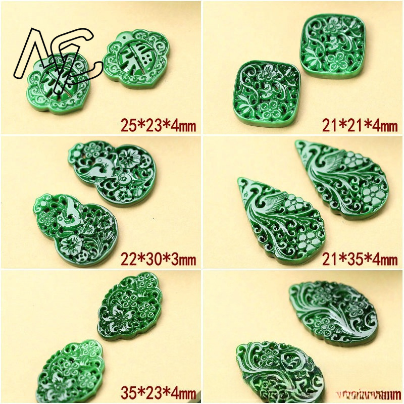 2pcs DIY Natural Dry Green Eme - Men Accessories Jewelry ulasan dan harga