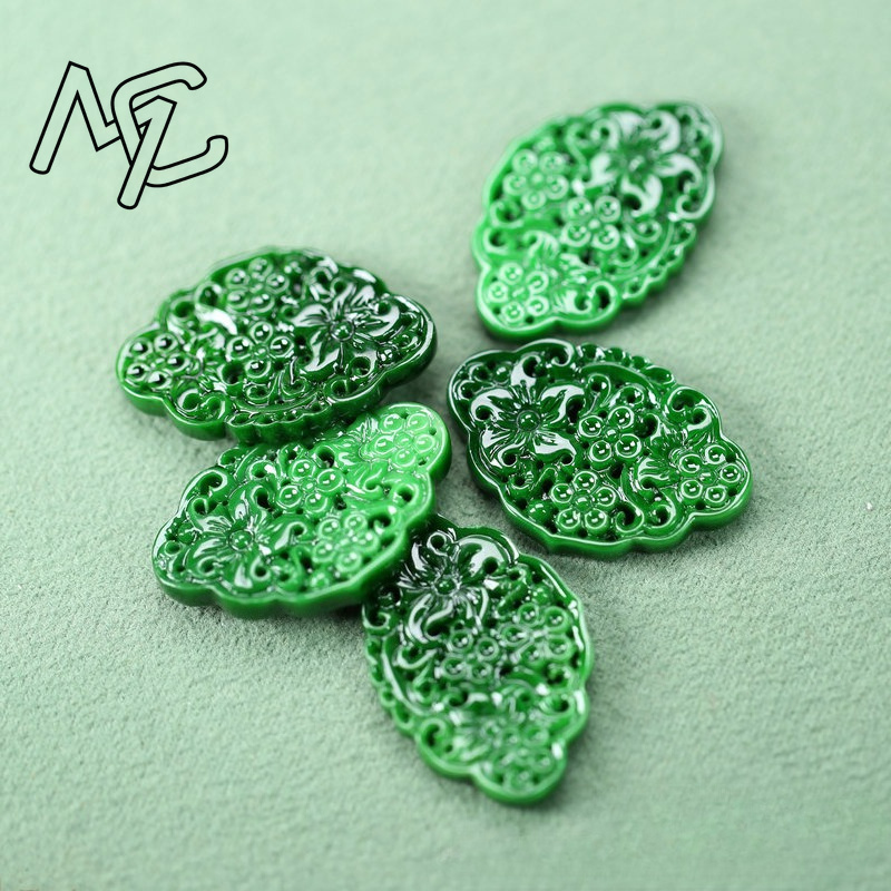 2pcs DIY Natural Dry Green Eme - Men Accessories Jewelry ulasan dan harga
