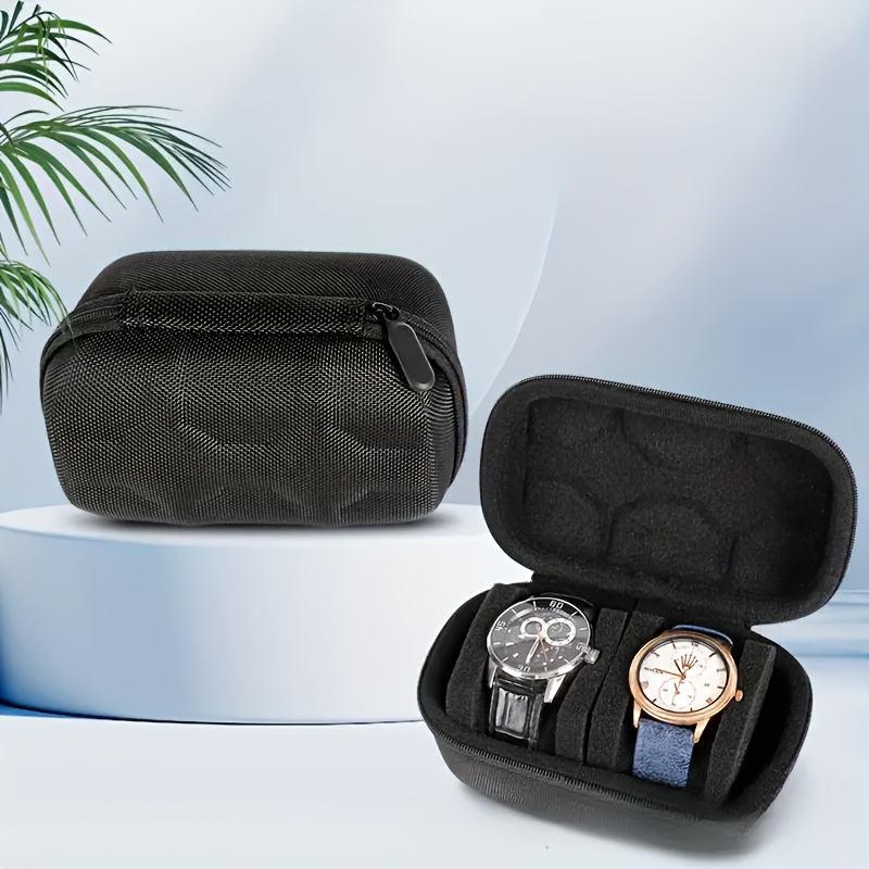 Hard-Shell 2 Slots Watch Trave - Men Accessories Organiser ulasan dan harga