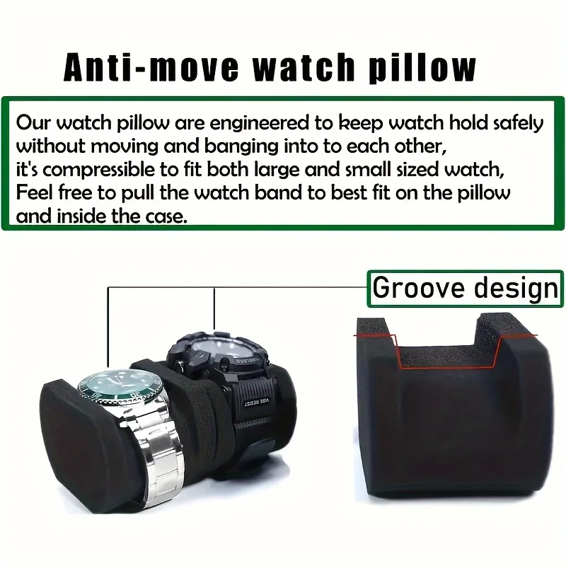Hard-Shell 2 Slots Watch Trave - Men Accessories Organiser ulasan dan harga