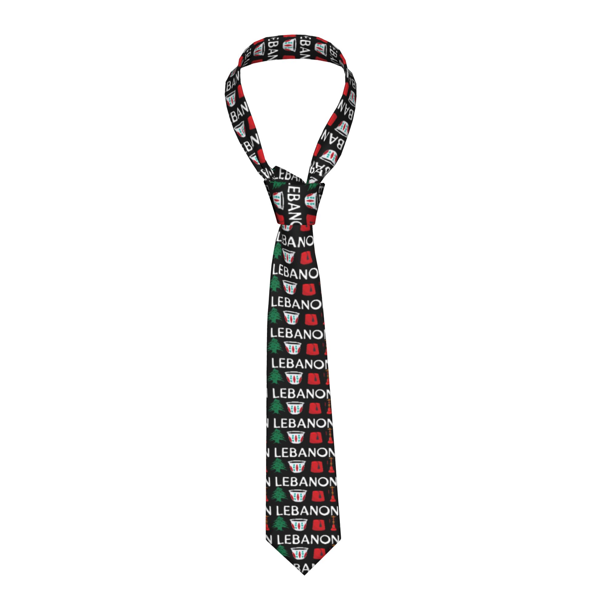 Mens Tie Lebanon Flag  Neck Ti - Men Accessories Lebanon ulasan dan harga