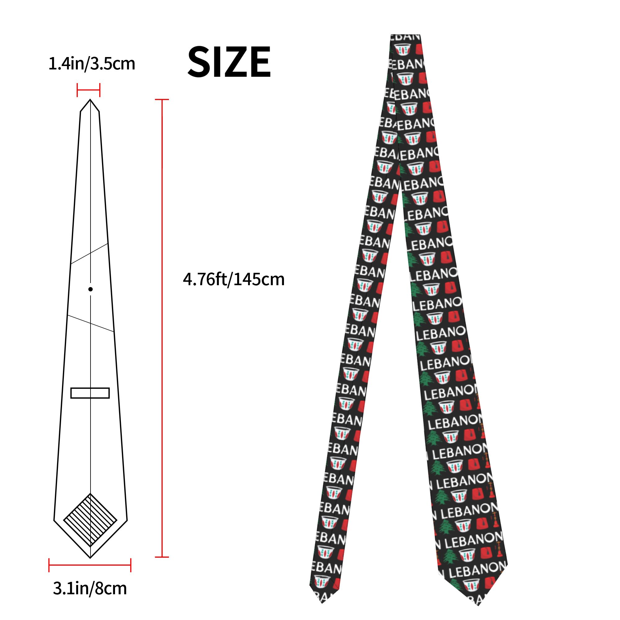 Mens Tie Lebanon Flag  Neck Ti - Men Accessories Lebanon ulasan dan harga