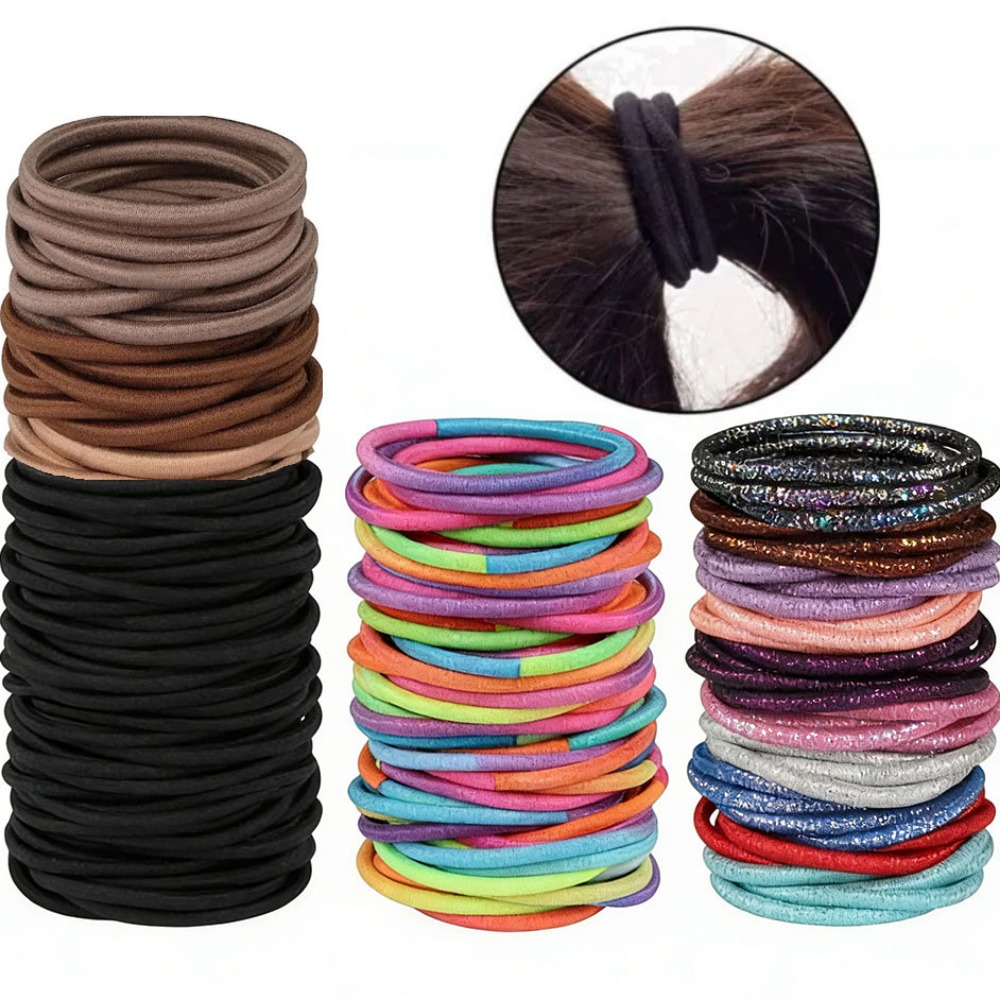10/30/50Pcs 4mm Black Elastic  - Men'S Accessories Holder ulasan dan harga