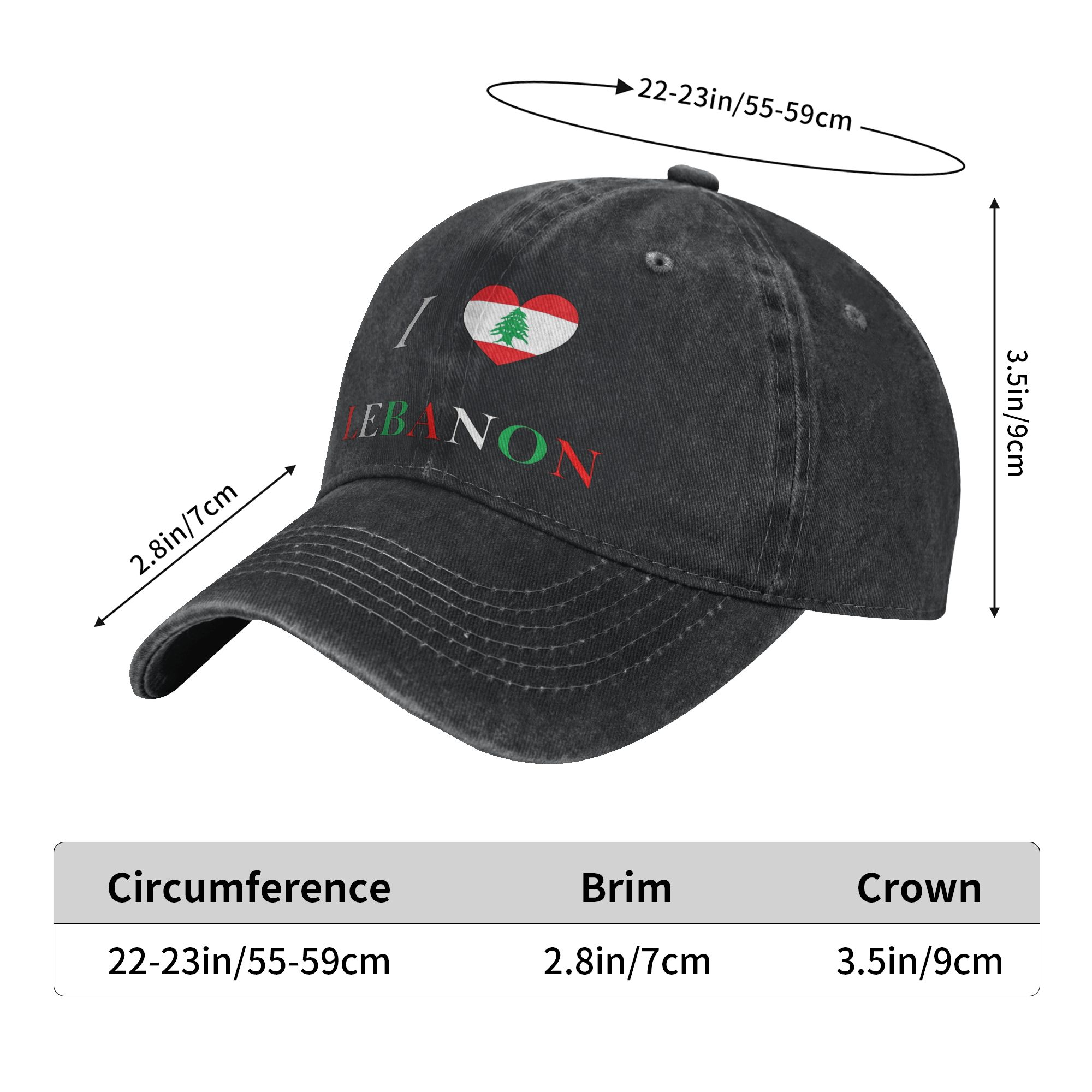 Lebanon Flag Heart Trucker Hat - Men Accessories Lebanon ulasan dan harga