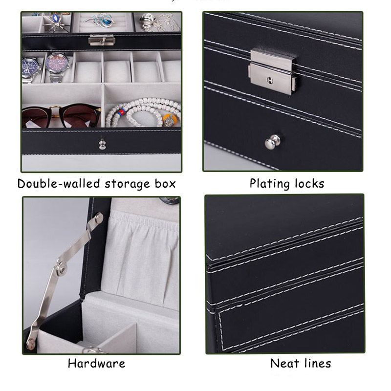 New 12 Slot Leather Lockable W - Men Accessories Organiser ulasan dan harga