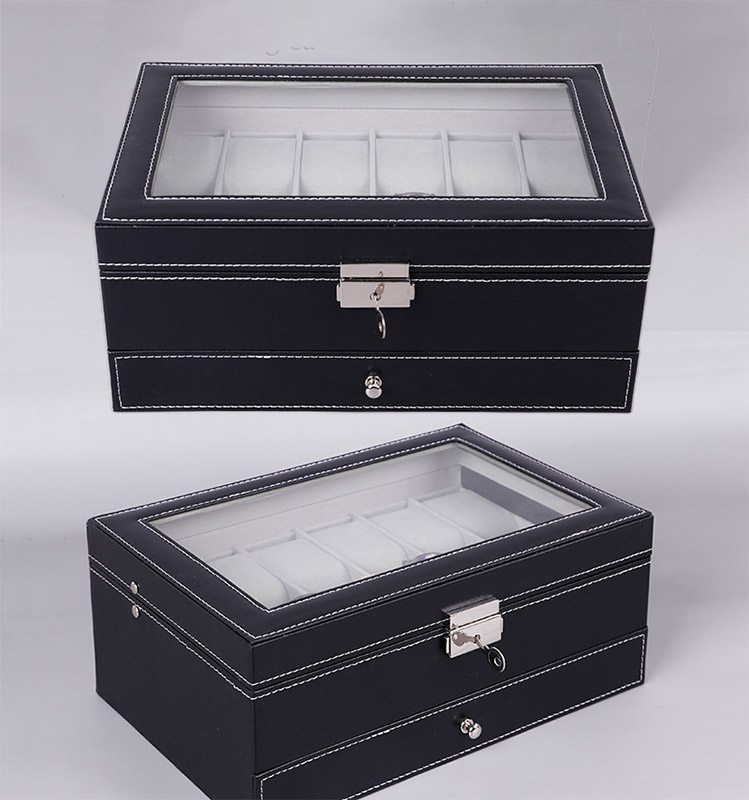 New 12 Slot Leather Lockable W - Men Accessories Organiser ulasan dan harga