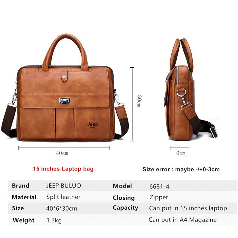 Jeep Buluo Men's Leather Brief - Men Accessories Bag ulasan dan harga