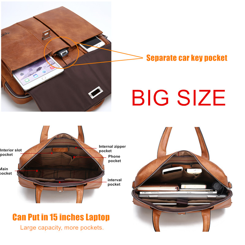 Jeep Buluo Men's Leather Brief - Men Accessories Bag ulasan dan harga
