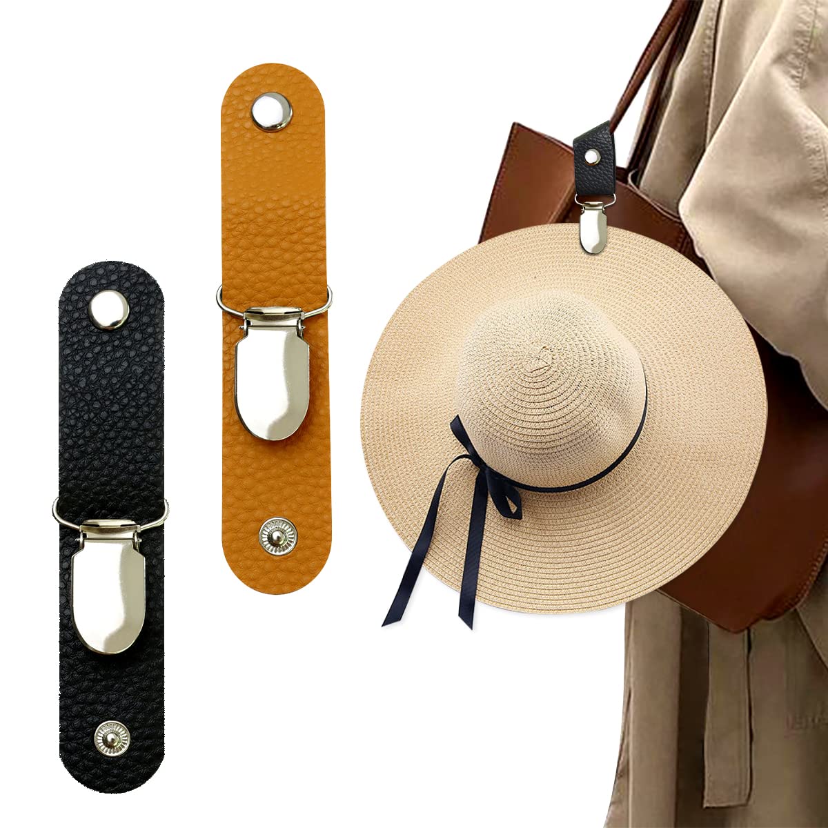 PU Leather Hat Clip for Travel - Men'S Accessories Holder ulasan dan harga