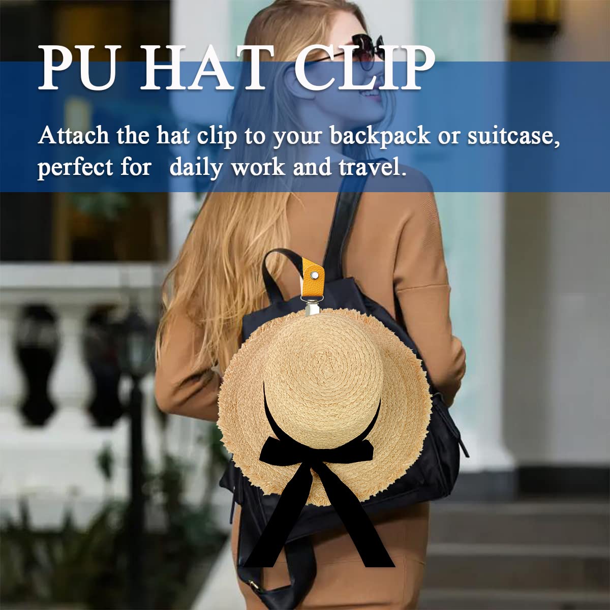 PU Leather Hat Clip for Travel - Men'S Accessories Holder ulasan dan harga