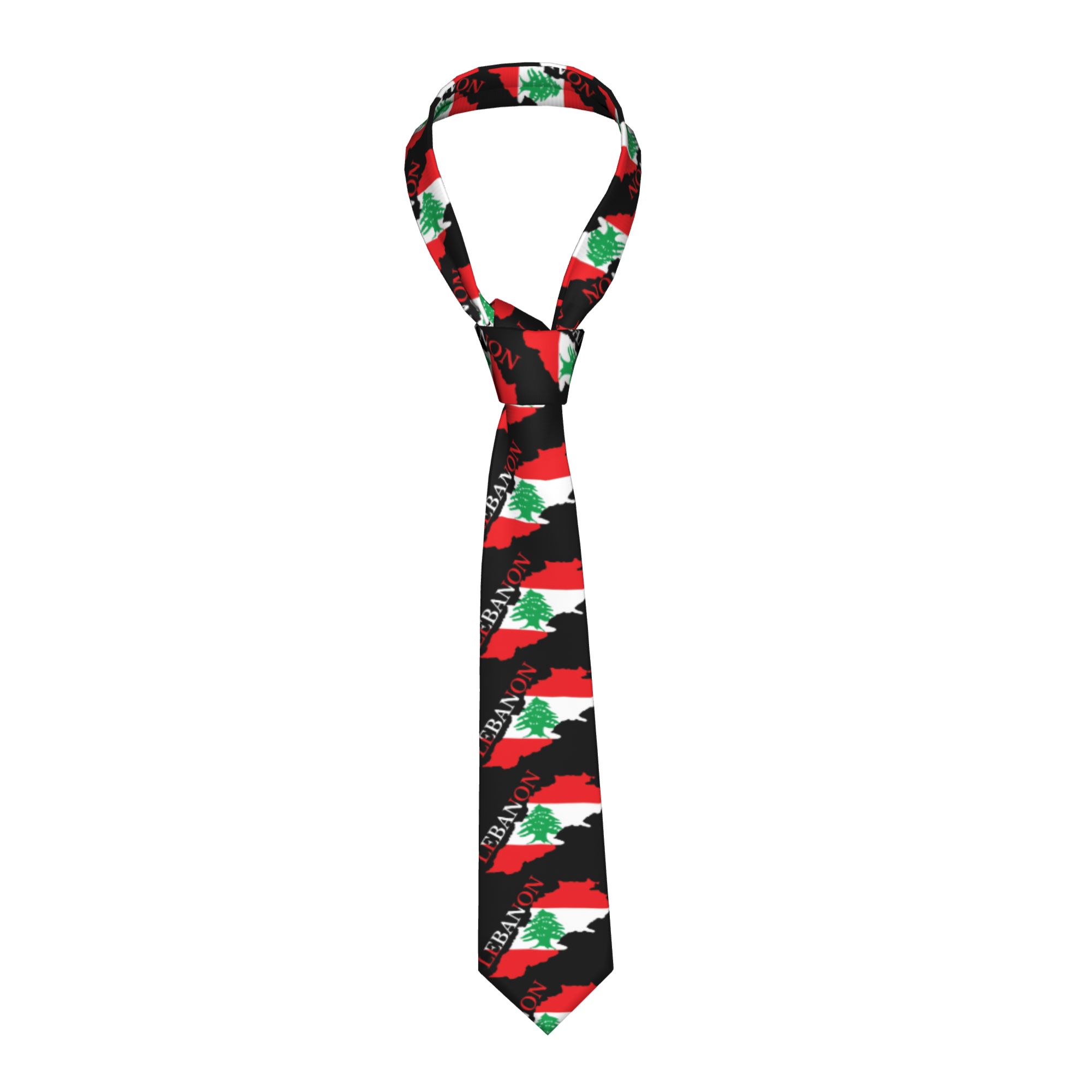 Lebanon Flag Map  Tie  Cosplay - Men Accessories Lebanon ulasan dan harga