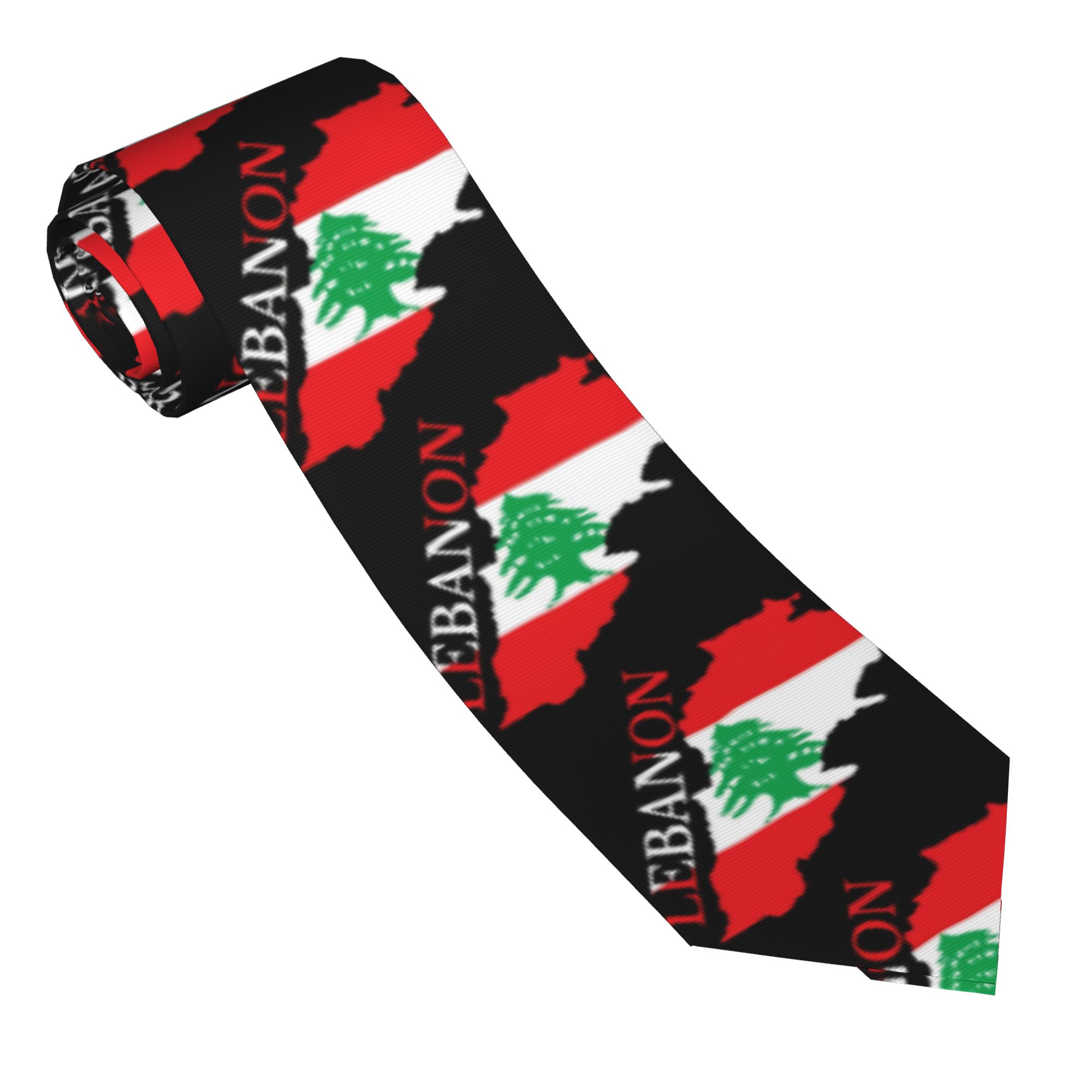 Lebanon Flag Map  Tie  Cosplay - Men Accessories Lebanon ulasan dan harga
