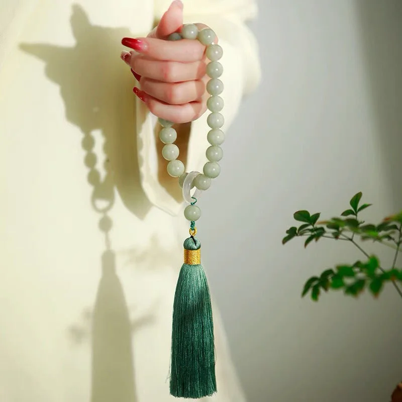 Green Jade Stone 12mm Beads Ta - Bracelet Beaded Men ulasan dan harga