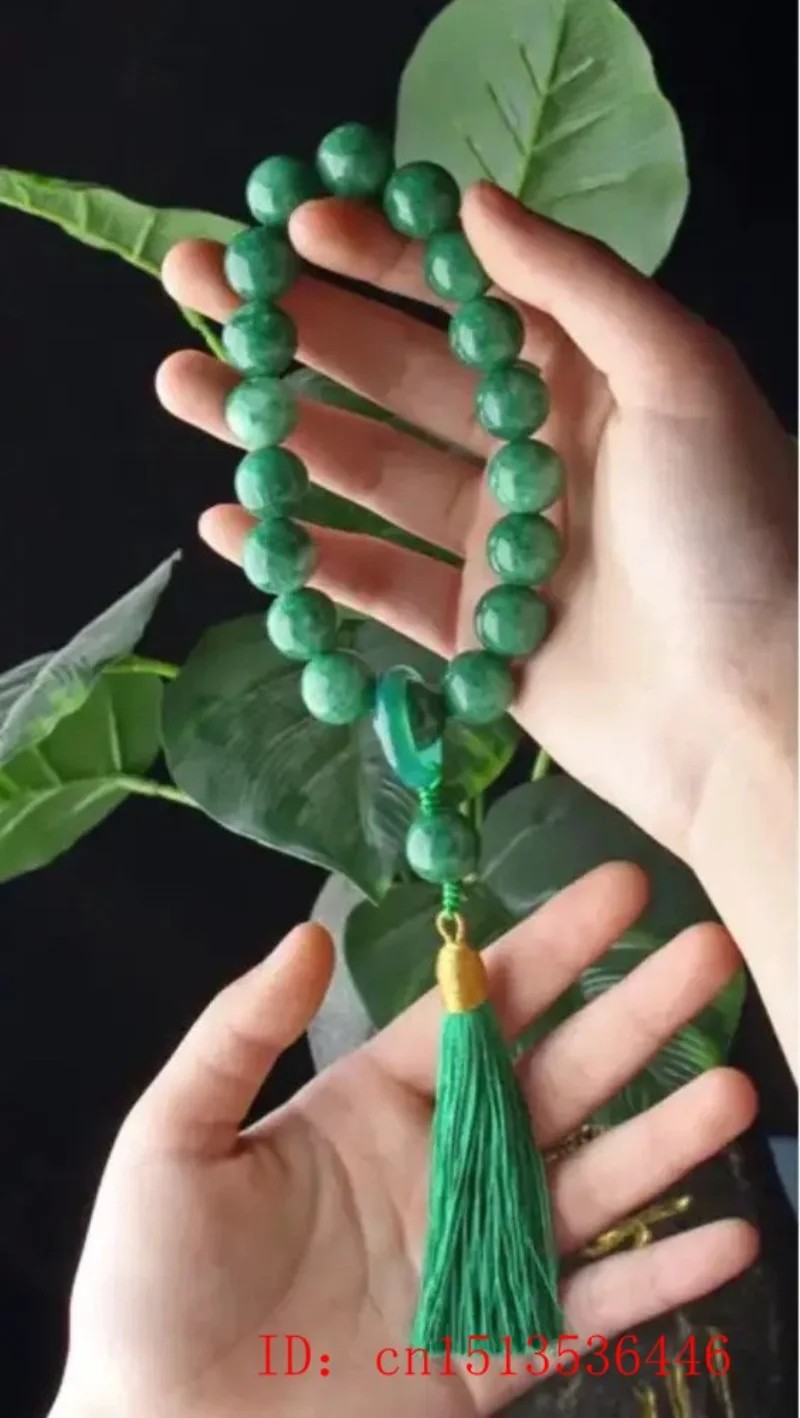 Green Jade Stone 12mm Beads Ta - Bracelet Beaded Men ulasan dan harga