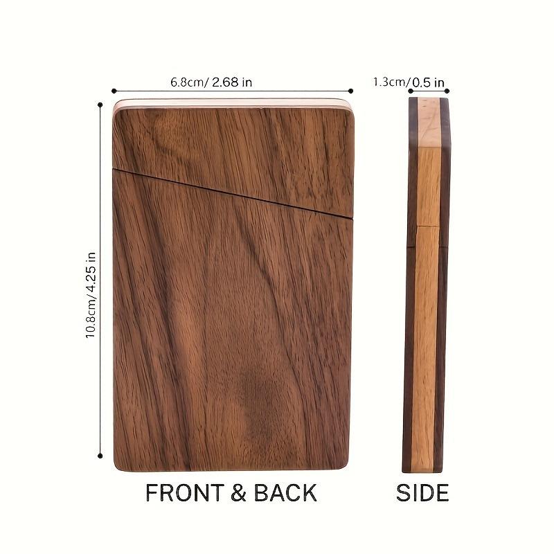 Portable Wood Business Card Ho - Men'S Accessories Holder ulasan dan harga