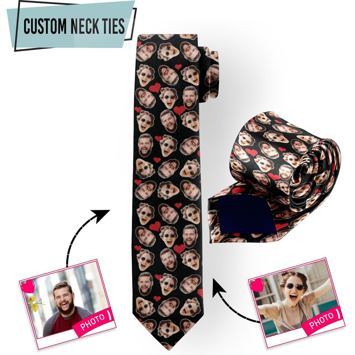 Personalize Your Photo Tie Fac - Men Accessories Photos ulasan dan harga